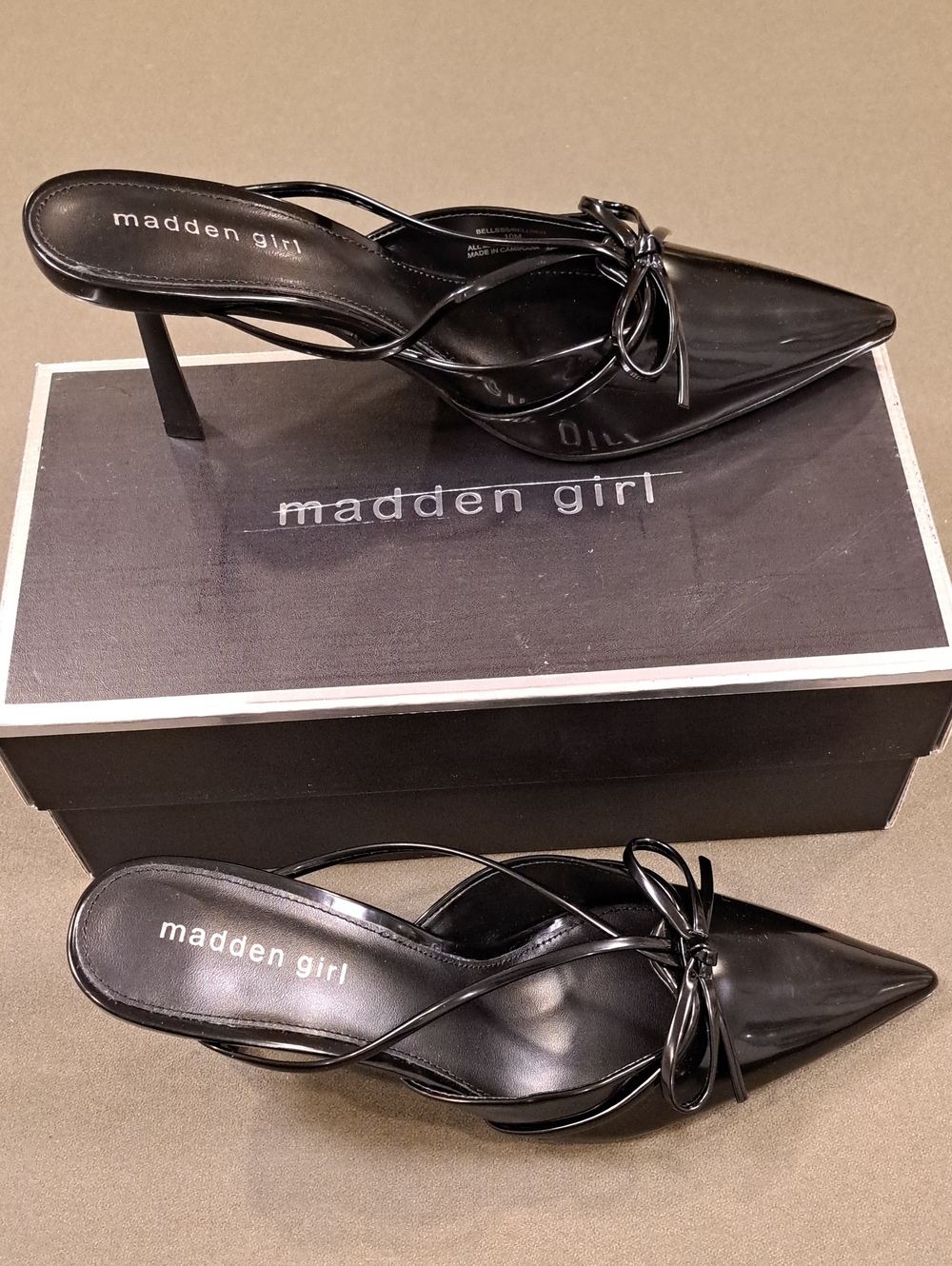 Madden Girl Bellsss Black Box Pumps - Color: Black - Size: 10 - Picture 1 of 10